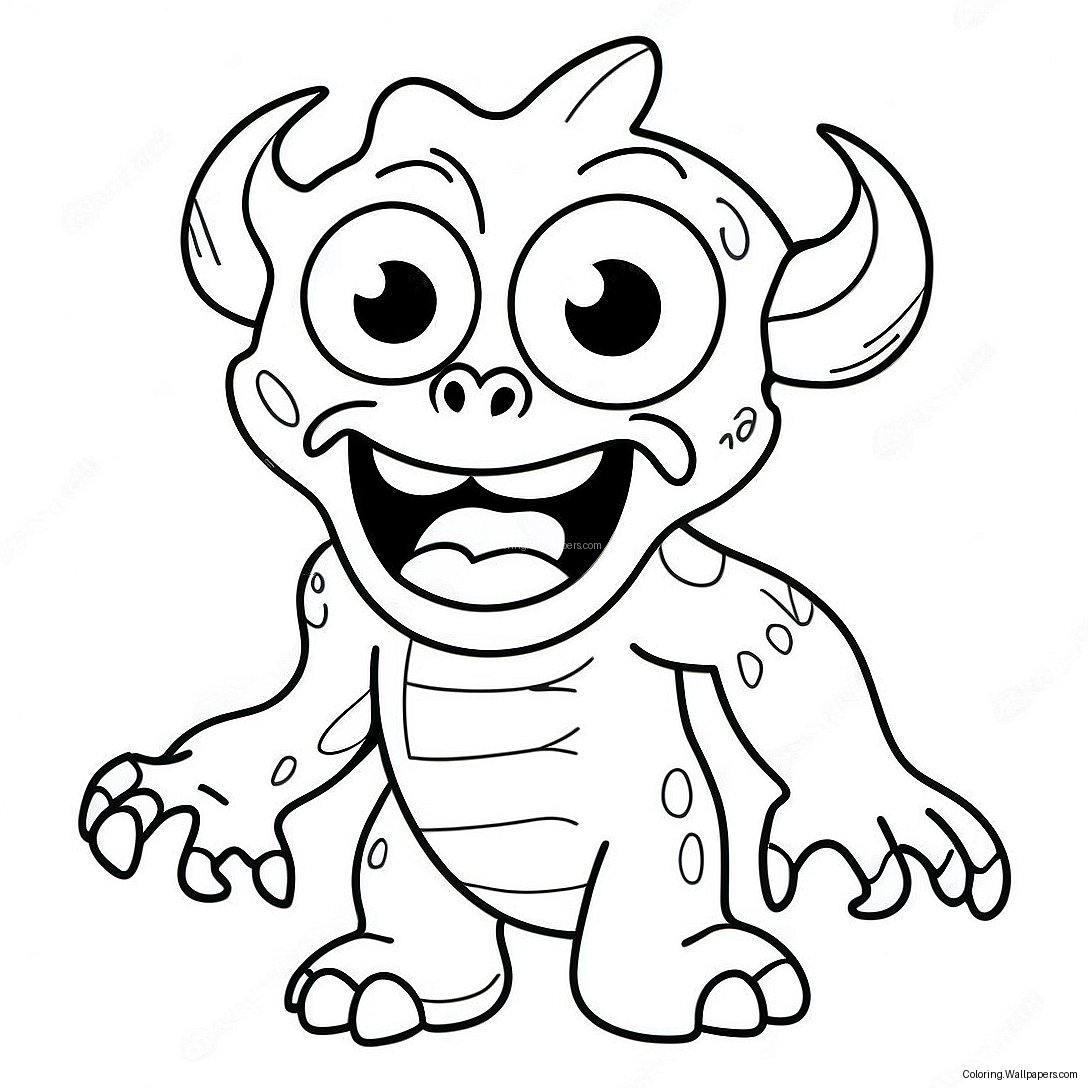 Scary Monster Fear Coloring Page 52425