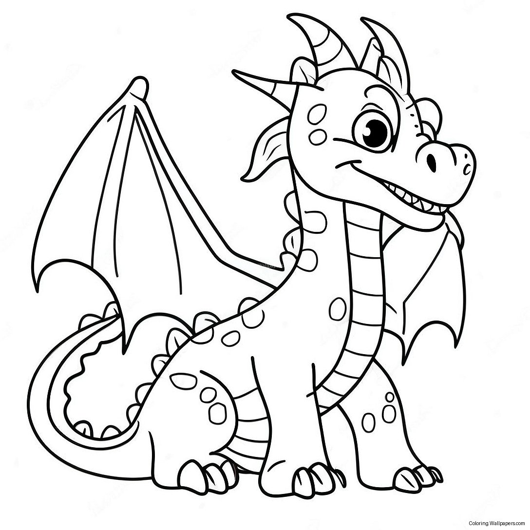 Page À Colorier Dragon Réaliste Et Effrayant 3802