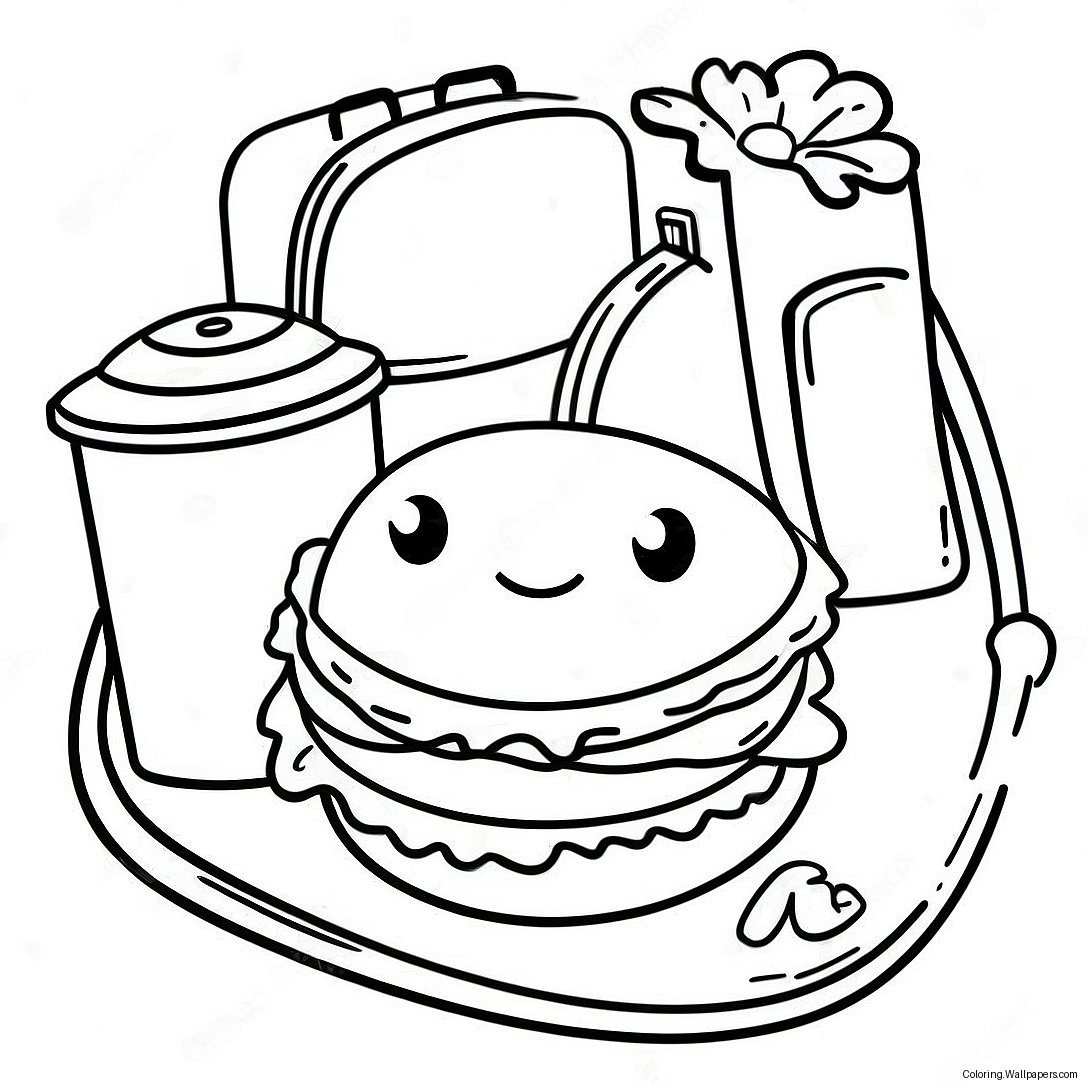 School Lunch Coloring Page 38053