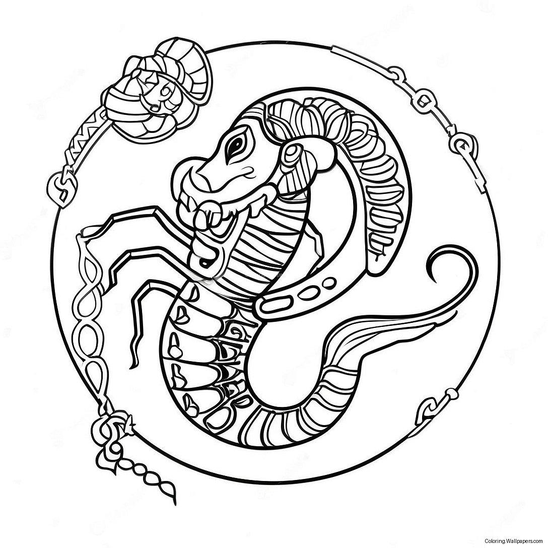 Scorpio Zodiac Sign Coloring Page 20225