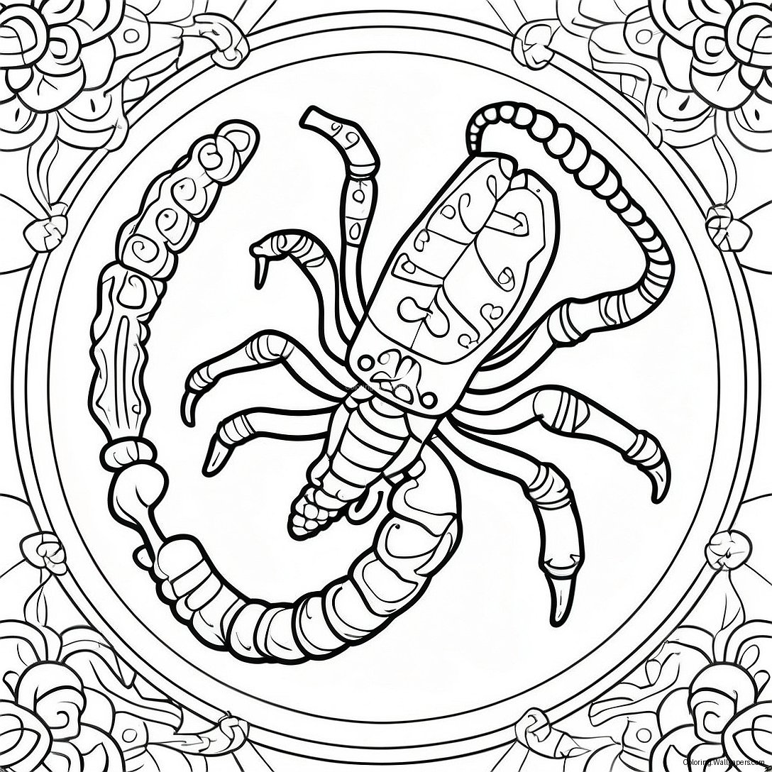 Scorpio Zodiac Sign Coloring Page 20228