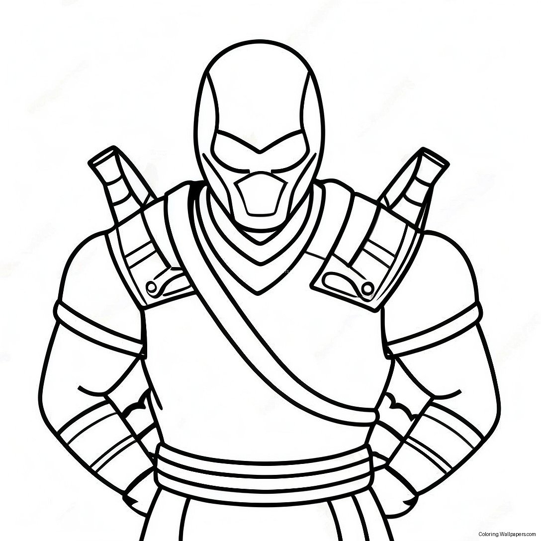 Scorpion Mortal Kombat Classic Costume Coloring Page 55955