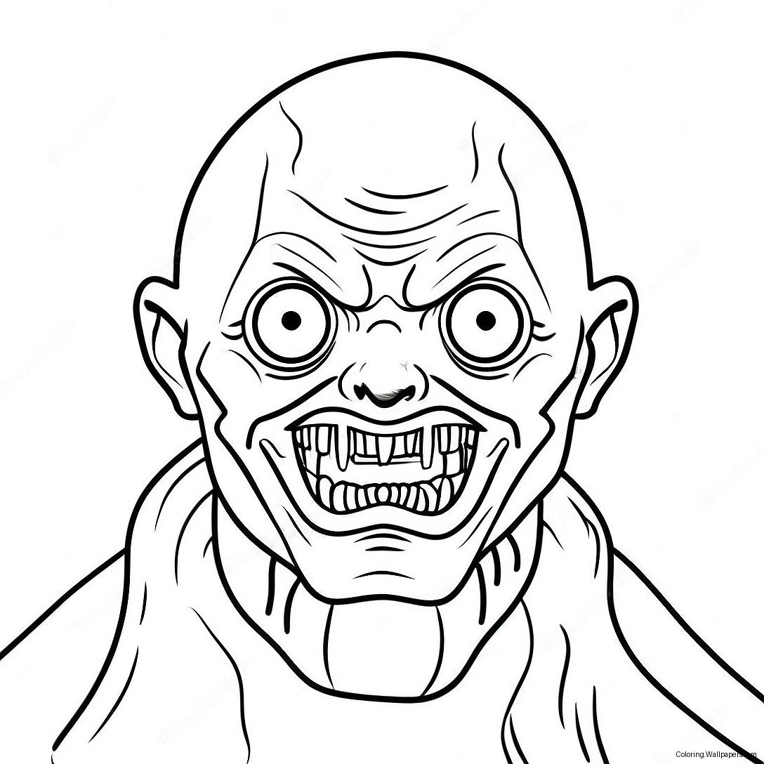 Scp 096 Scary Face Coloring Page 44454