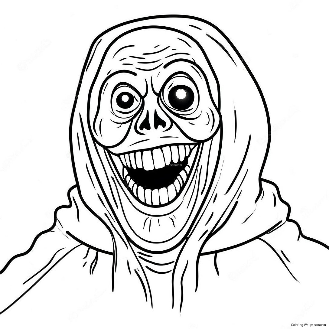 Scp 096 Scary Face Coloring Page 44455