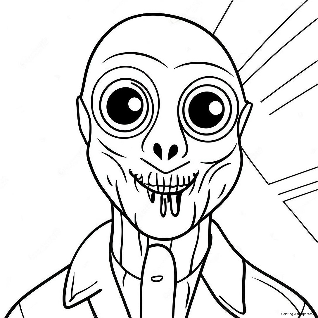 Scp 173 Creepy Coloring Page 43473