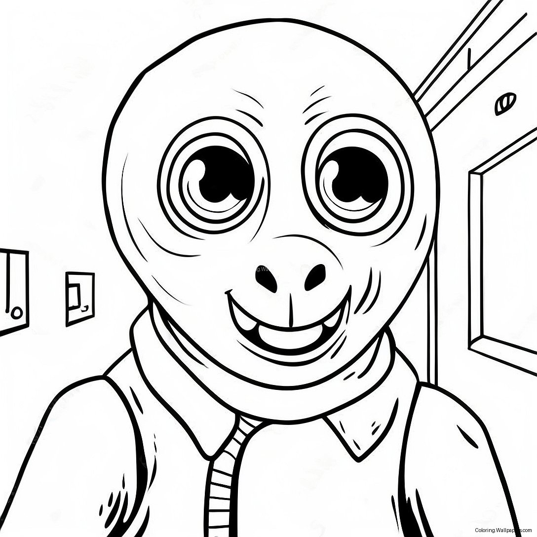 Scp 173 Creepy Coloring Page 43476