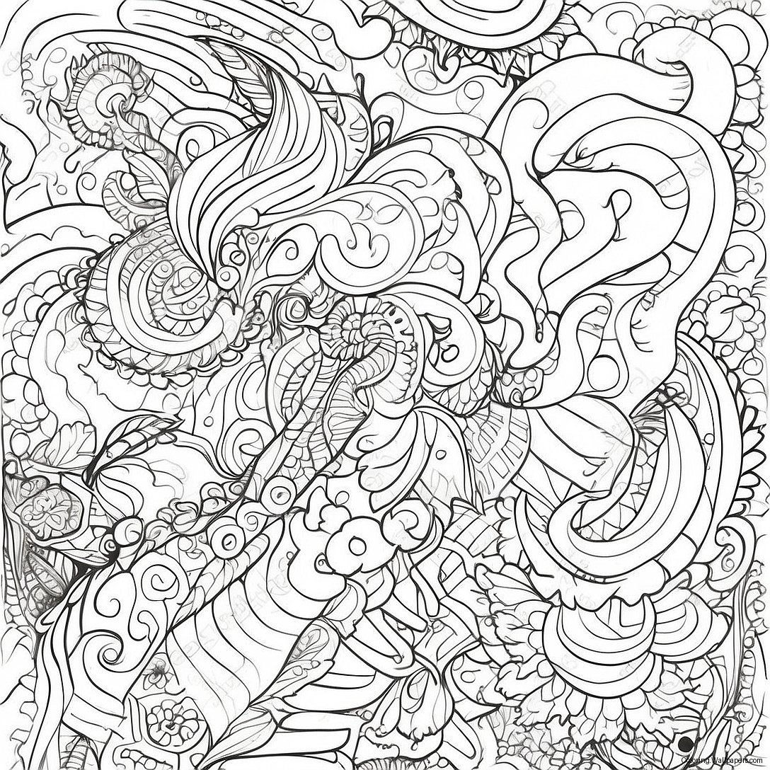 Scribbles And Ink Coloring Page 53027