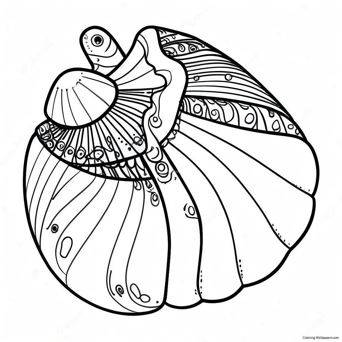 Seashell Coloring Page 2069