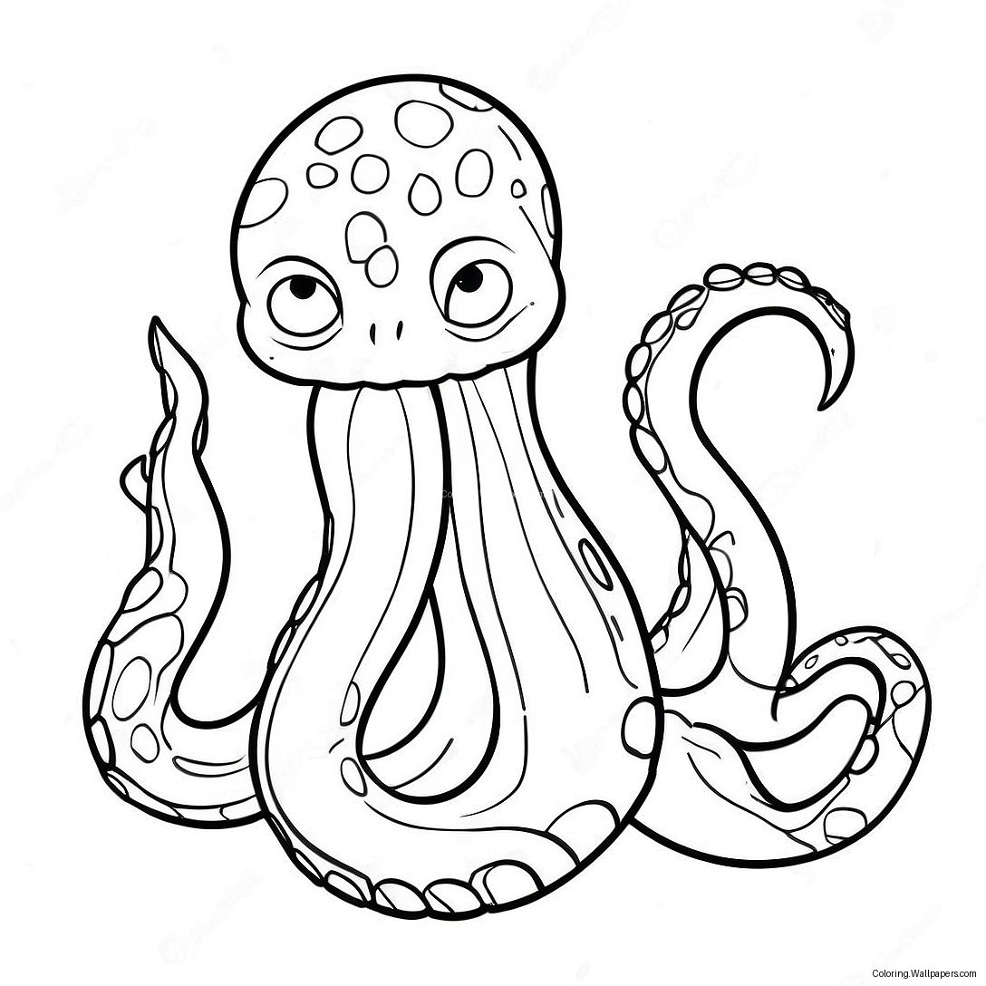 Seattle Kraken Mascot Coloring Page 31119