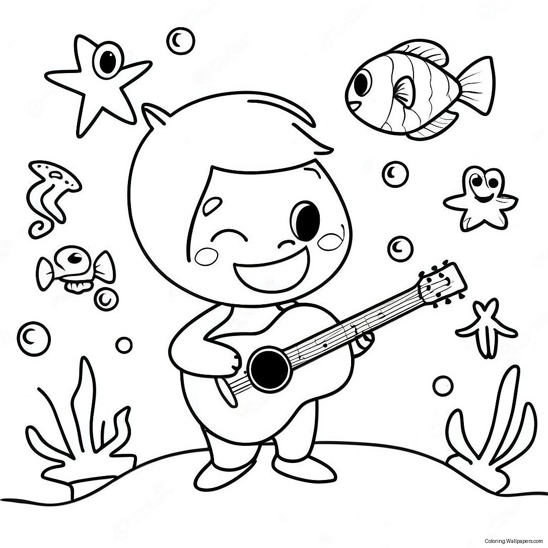 Sebastian Singing Under The Sea Coloring Page 20810