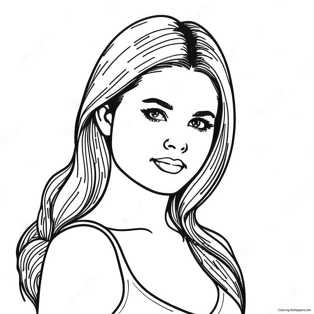 Selena Gomez Coloring Page 21385