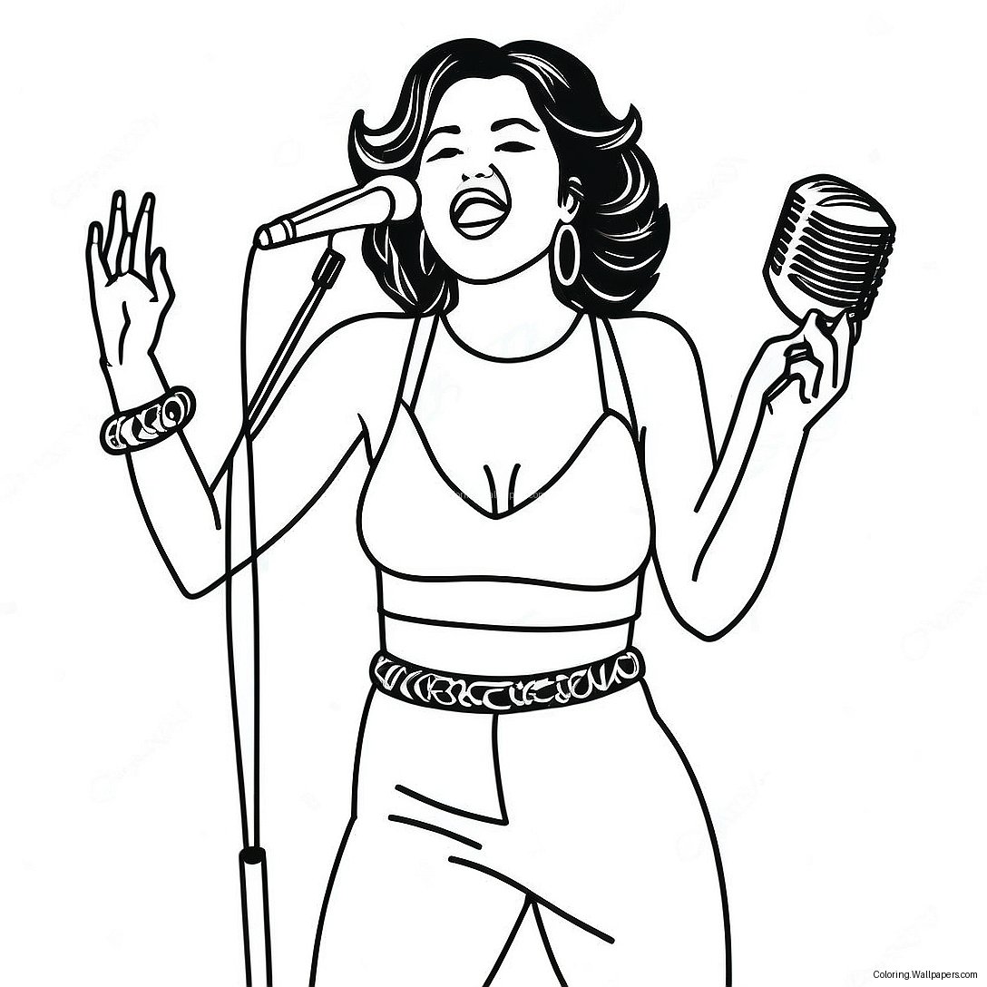 Selena Auf Der Bühne Ausmalbild 8664