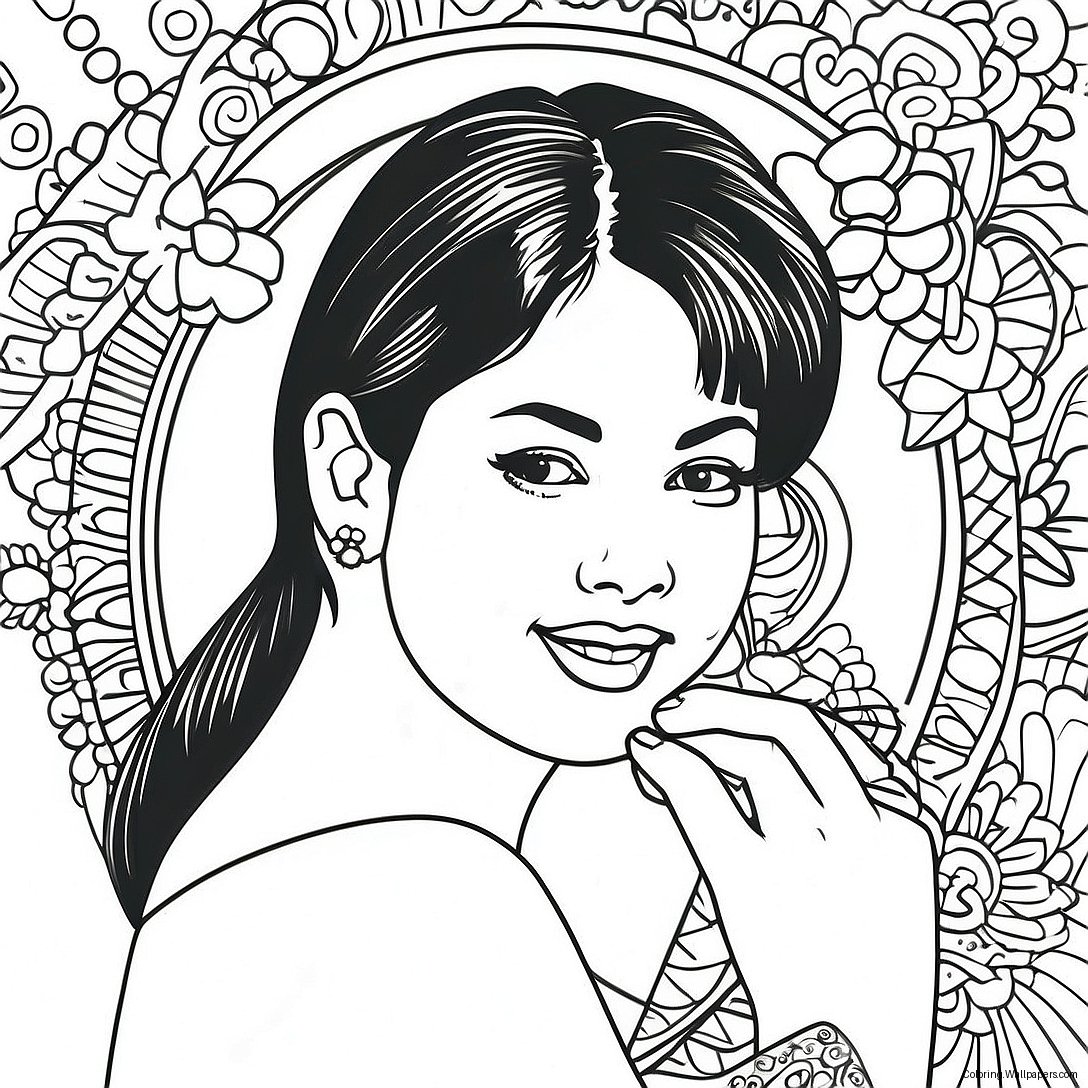 Selena Quintanilla Coloring Page 7098