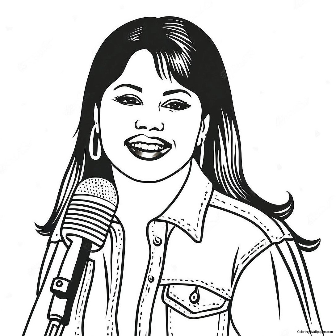 Page À Colorier De Selena Quintanilla 7099