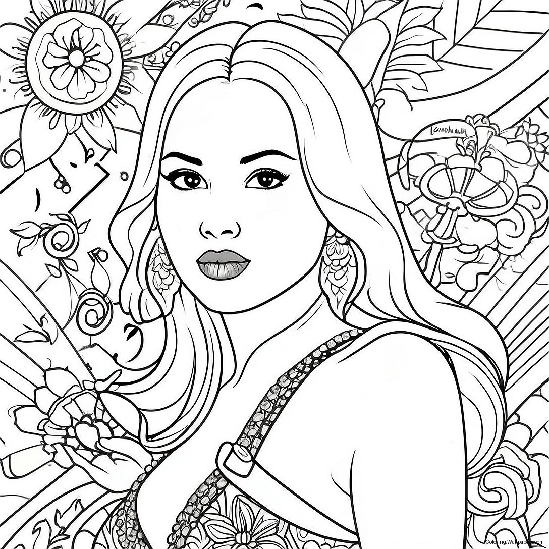 Página Para Colorir De Selena Quintanilla 7100