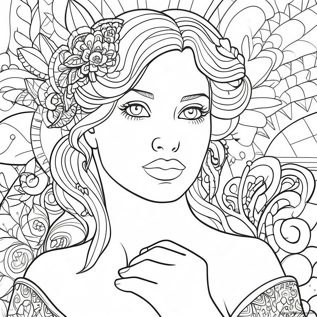 Sensual Art Coloring Page 45868