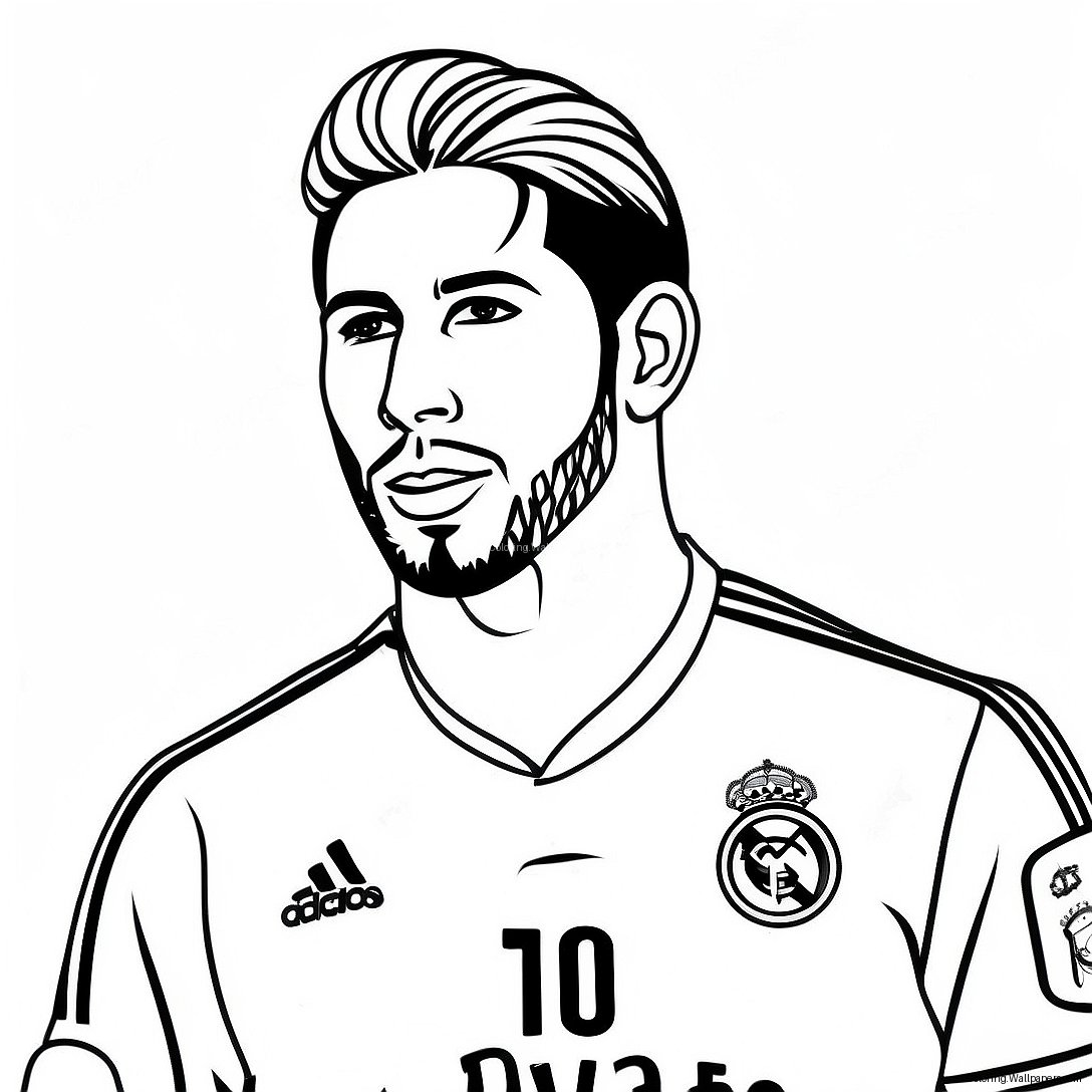 Sergio Ramos Coloring Page 45211