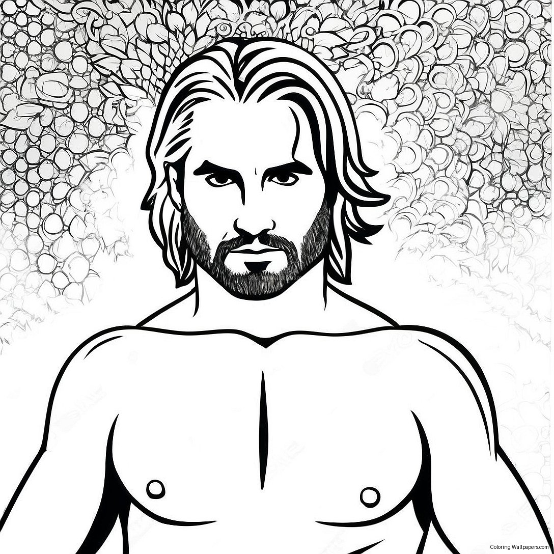 Página Para Colorear De Seth Rollins Wwe 34606