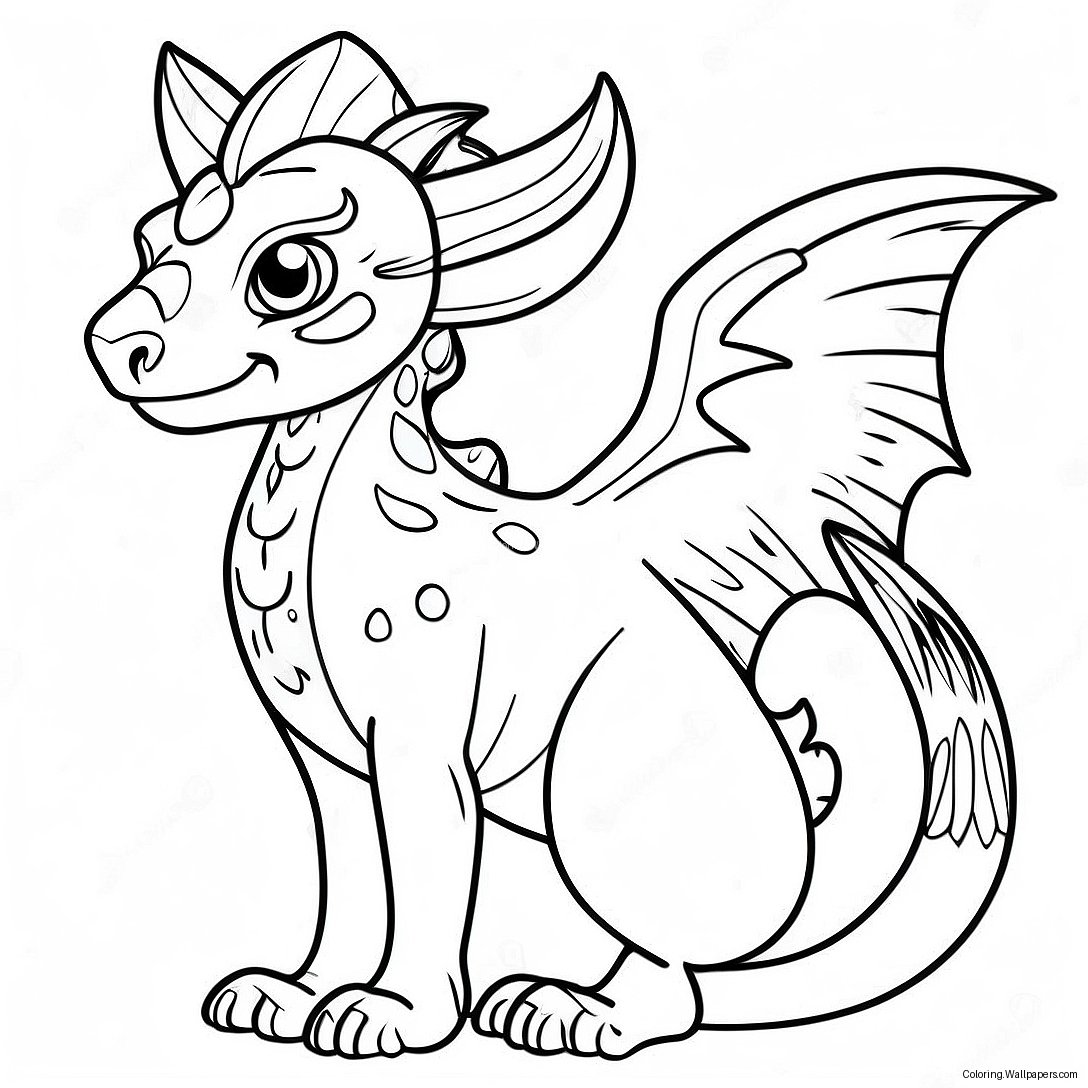 Shaded Fantasy Creature Coloring Page 24895