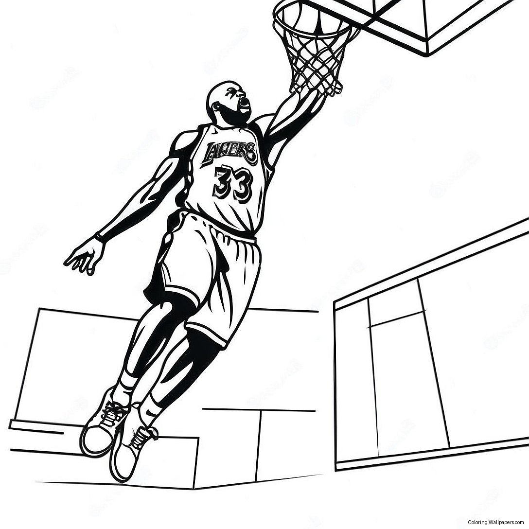 Shaquille O'neal Dunking Coloring Page 27861