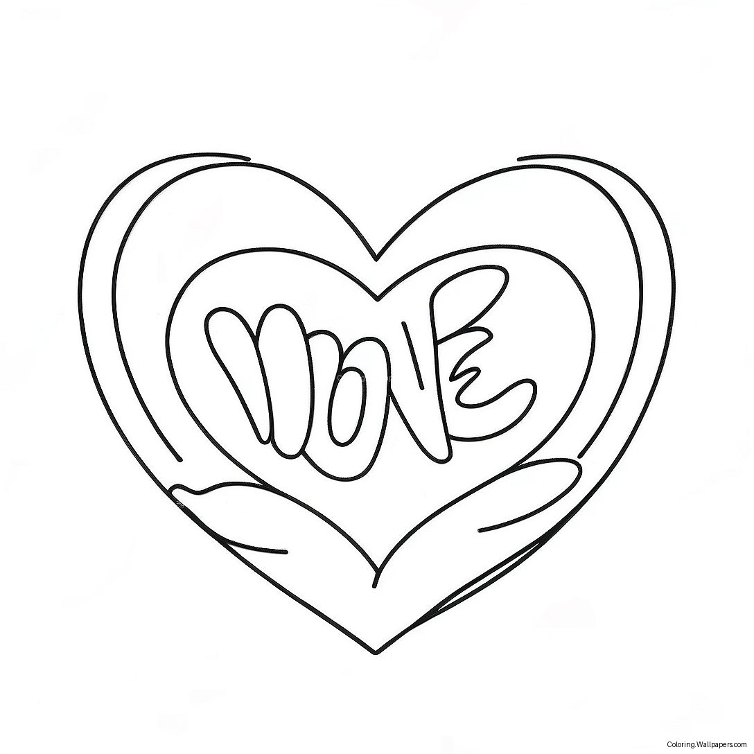 Share The Love Logo Coloring Page 42713