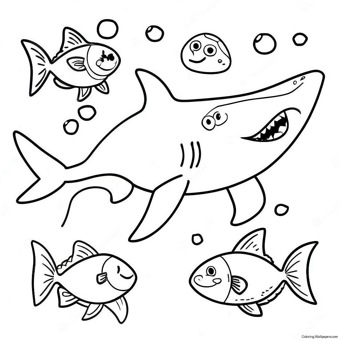 Shark Adventures Coloring Page 25204