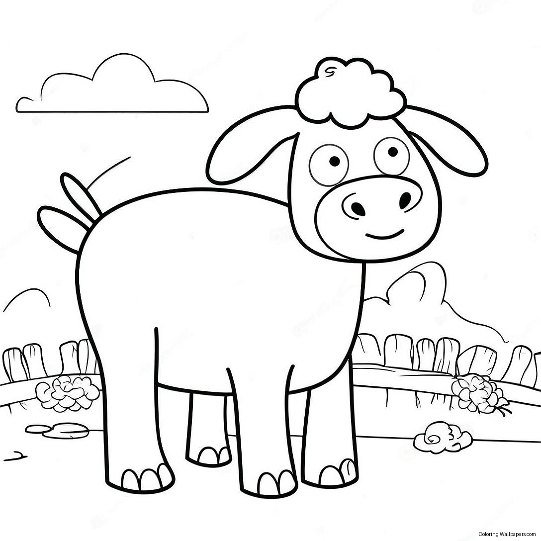 Shaun The Sheep Coloring Page 19554