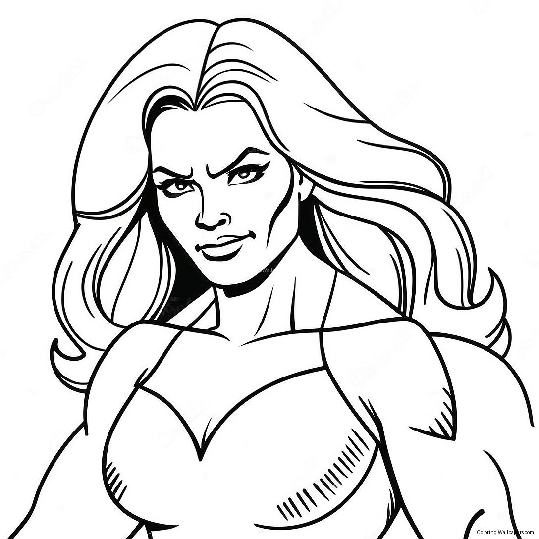 She Hulk Coloring Page 30480