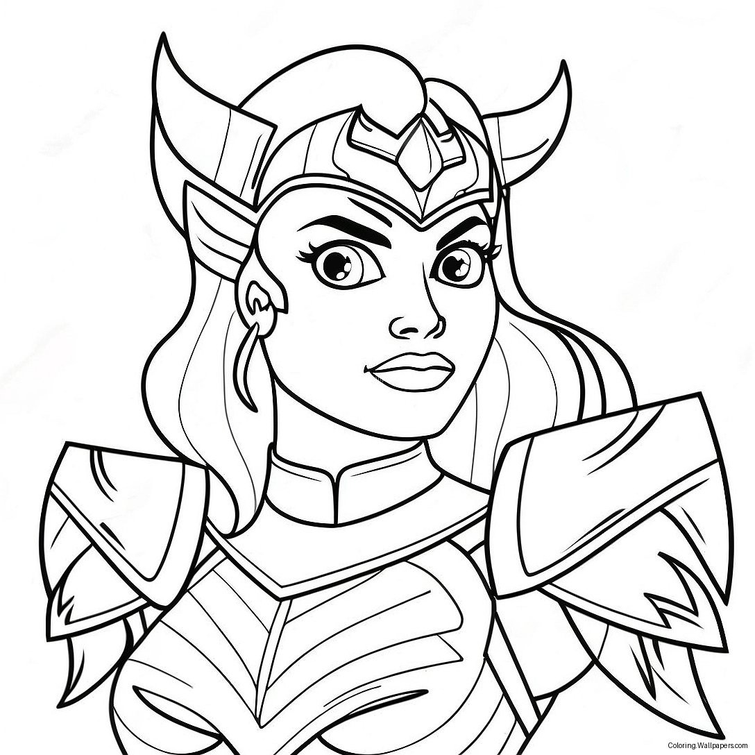 She Ra In Battle Armor Coloring Page 22067