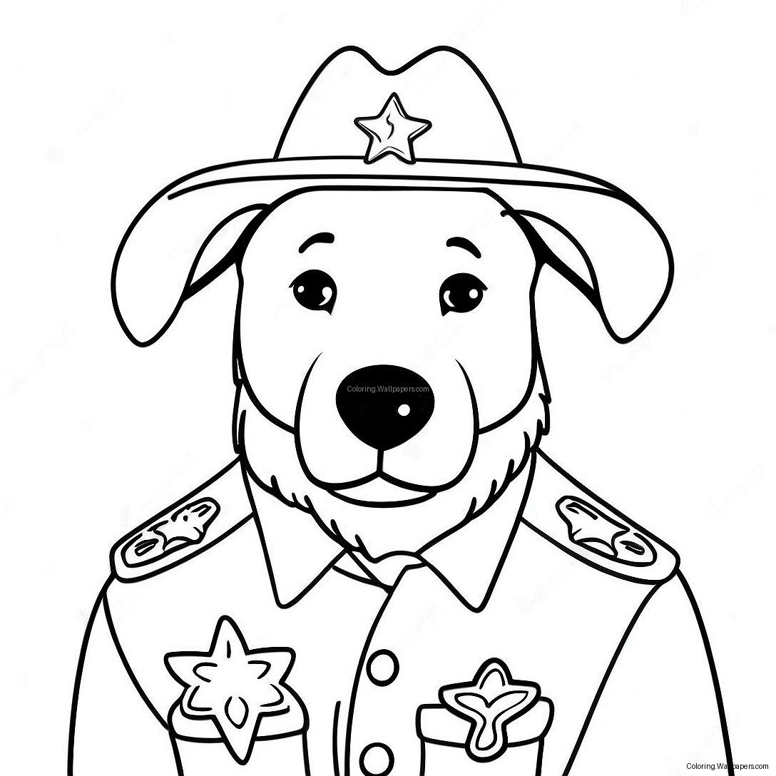 Sheriff Labrador Coloring Page 11598