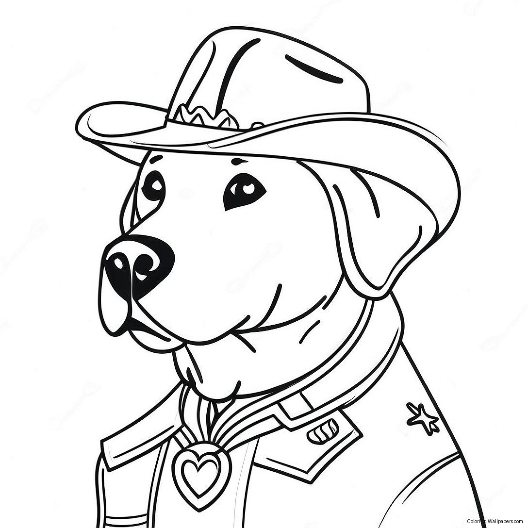 Sheriff Labrador Färgläggningssida 11600