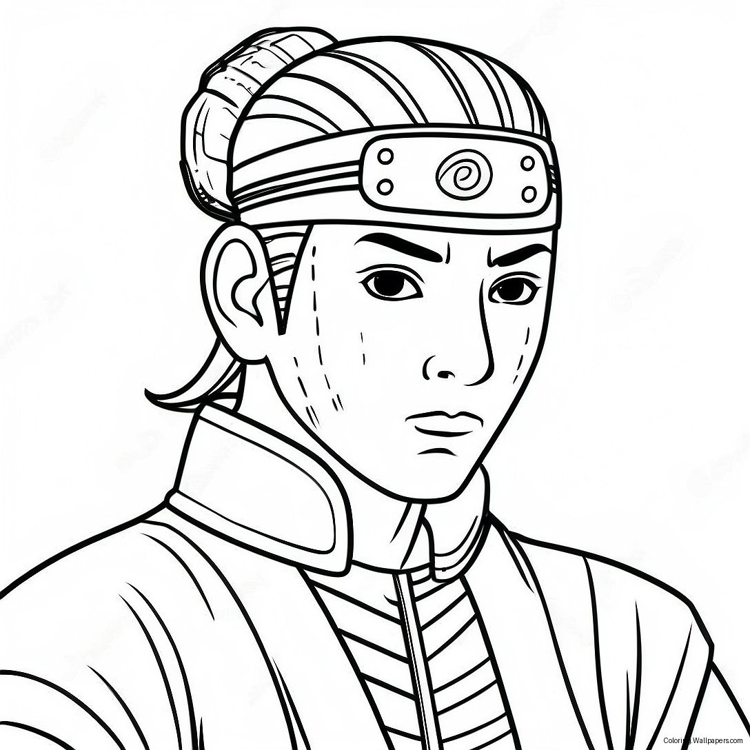 Shikamaru In Thoughtful Pose Coloring Page 57111