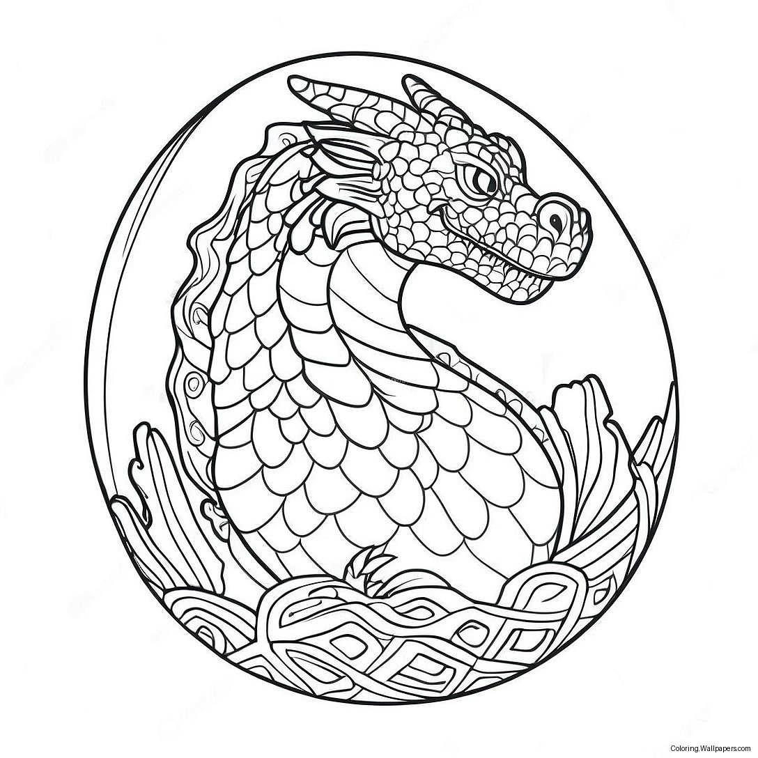 Shimmering Dragon Egg Coloring Page 41113