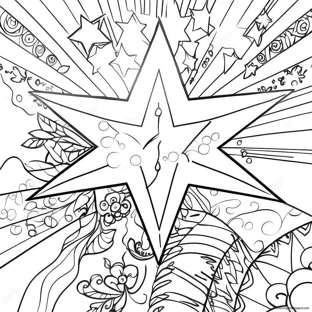 Shining Star Coloring Page 39302