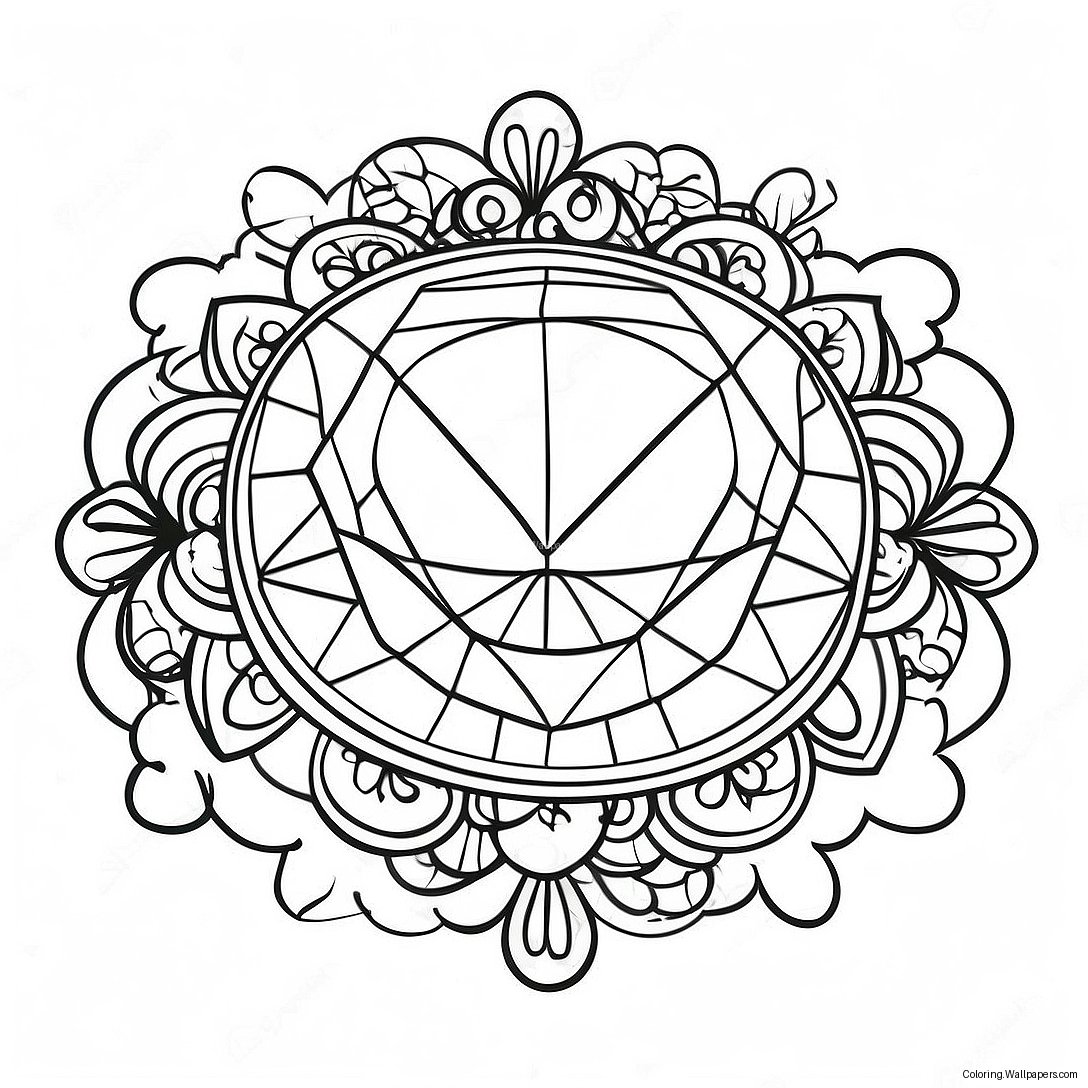 Shiny Gemstone Coloring Page 23475