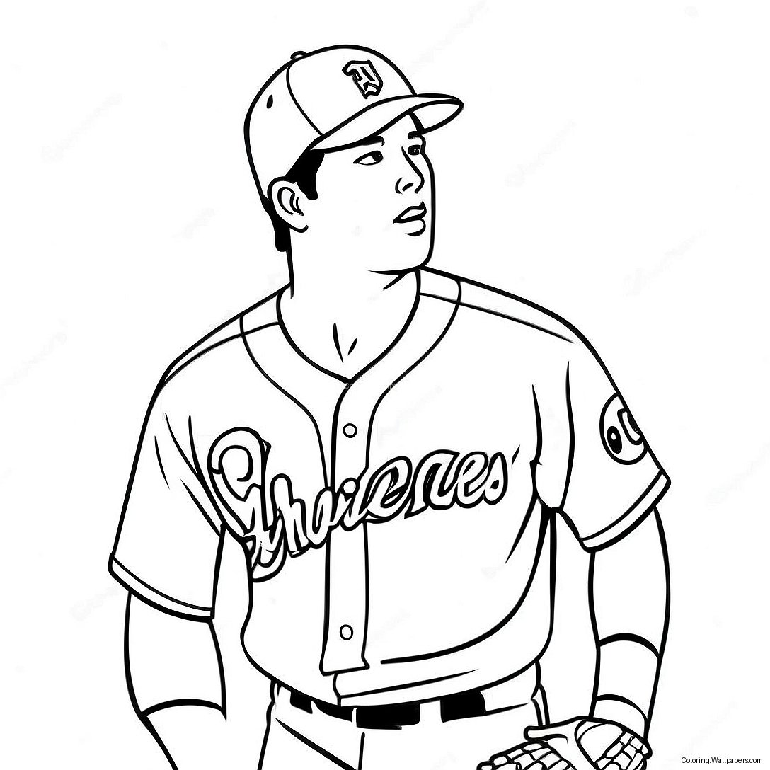 Shohei Ohtani Coloring Page 46496