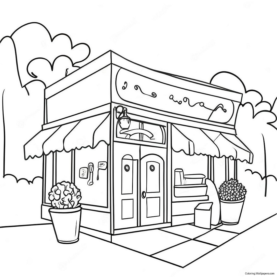 Shops Coloring Page 20683