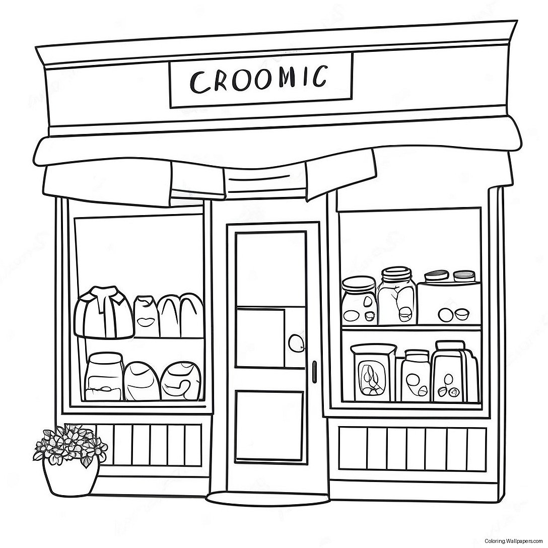 Shops Coloring Page 20684