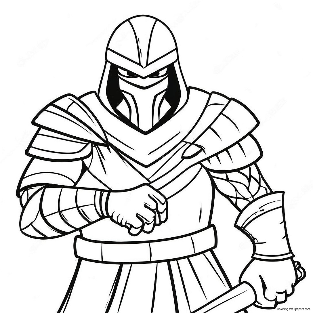 Shredder In Menacing Pose Coloring Page 41929