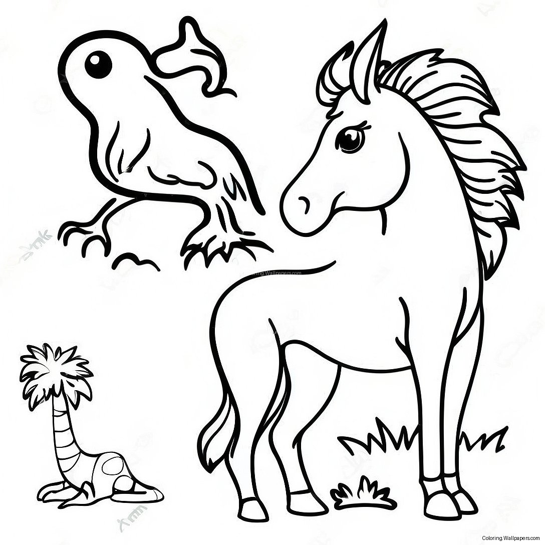 Silhouette Animal Coloring Page 41852