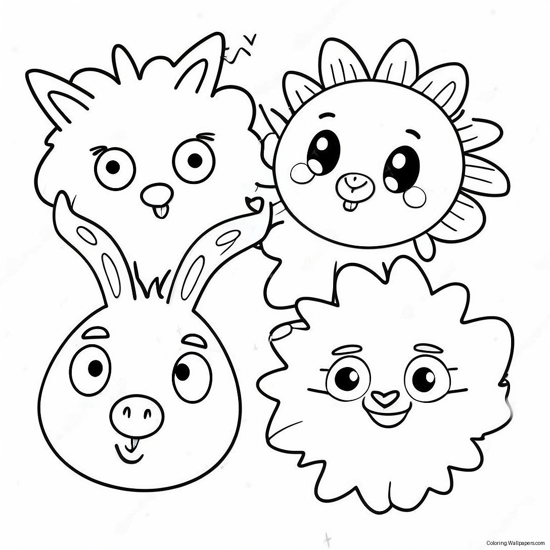 Silly Animal Faces Coloring Page 14477