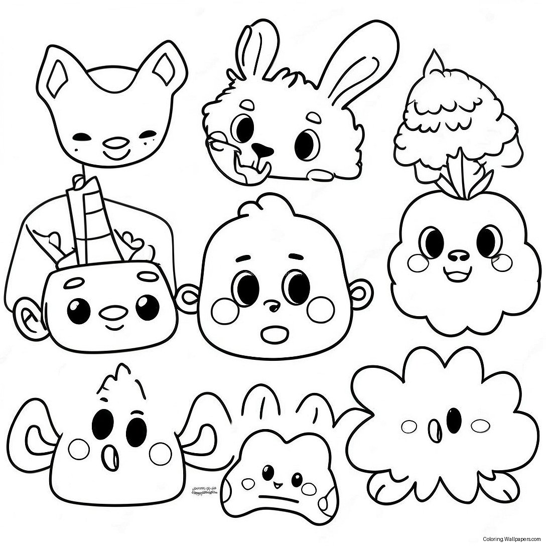 Silly Animal Faces Coloring Page 14478