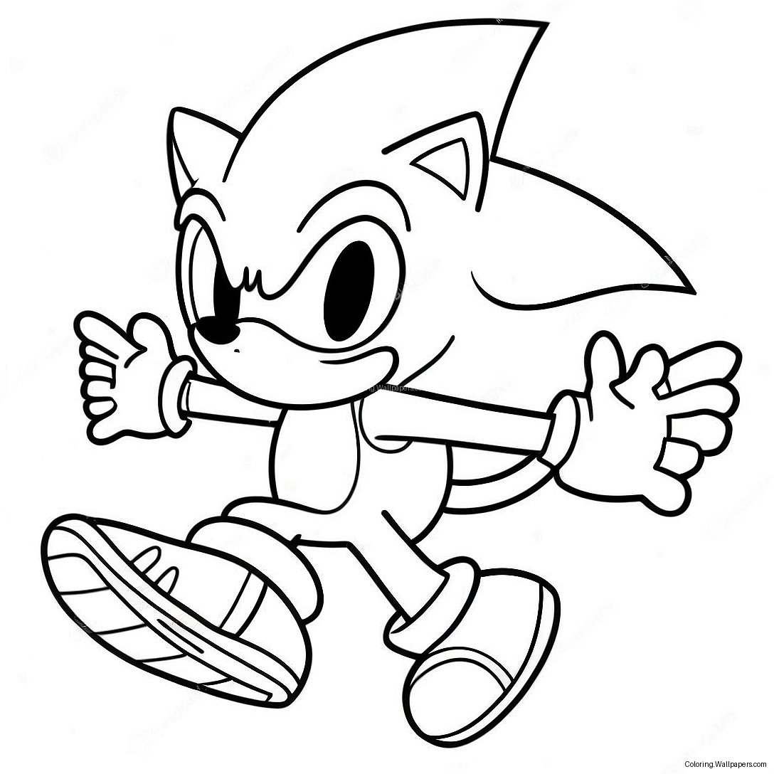 Silver Sonic In Action Coloring Page 9042