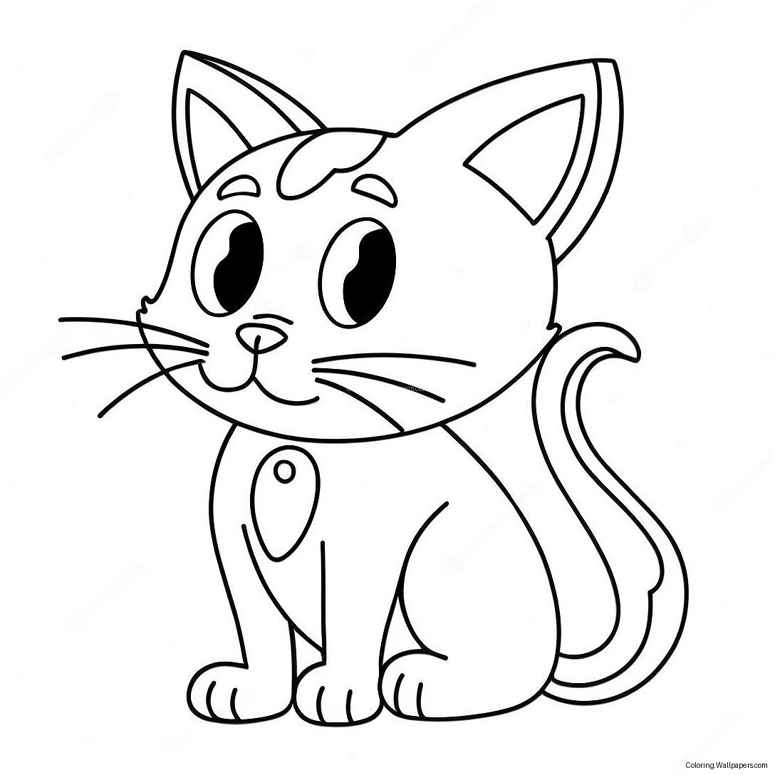 Siren Head Cartoon Cat Coloring Page 47617