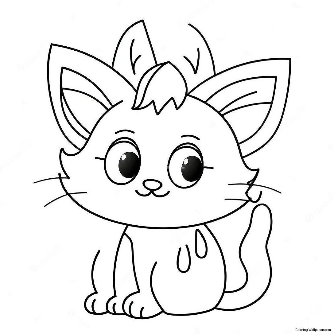 Siren Head Cartoon Cat Coloring Page 47618