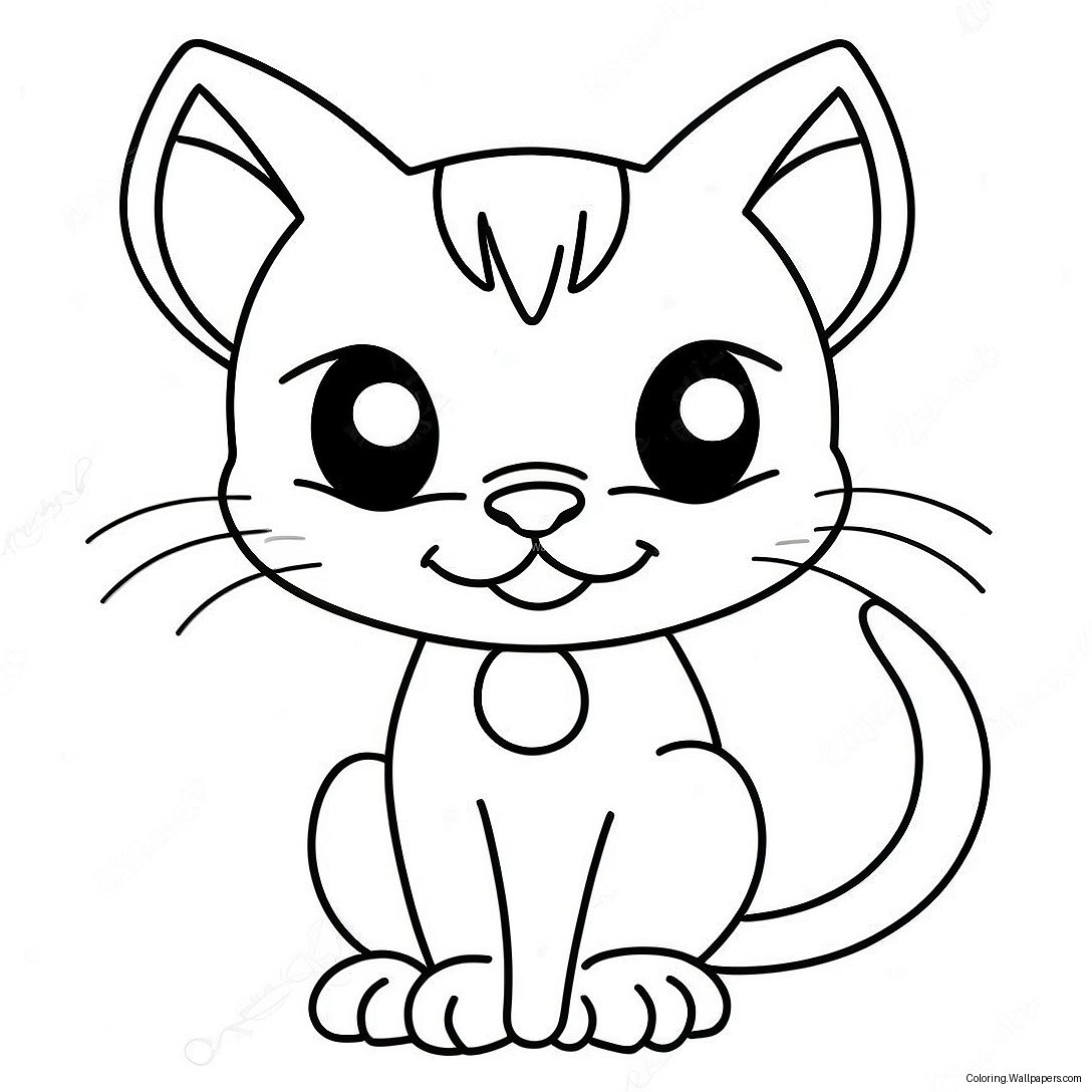 Siren Head Cartoon Cat Coloring Page 47619