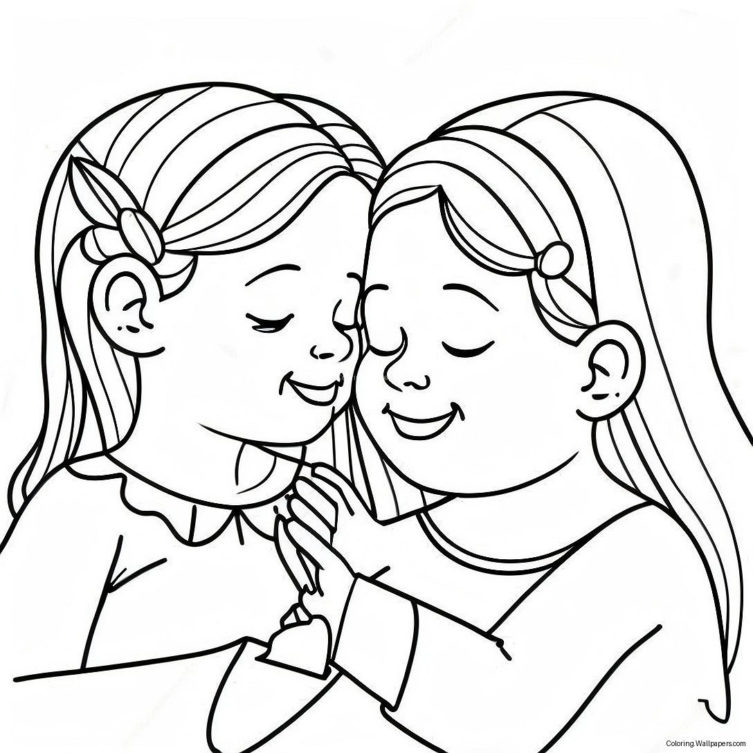 Sisterly Love Coloring Page 58497