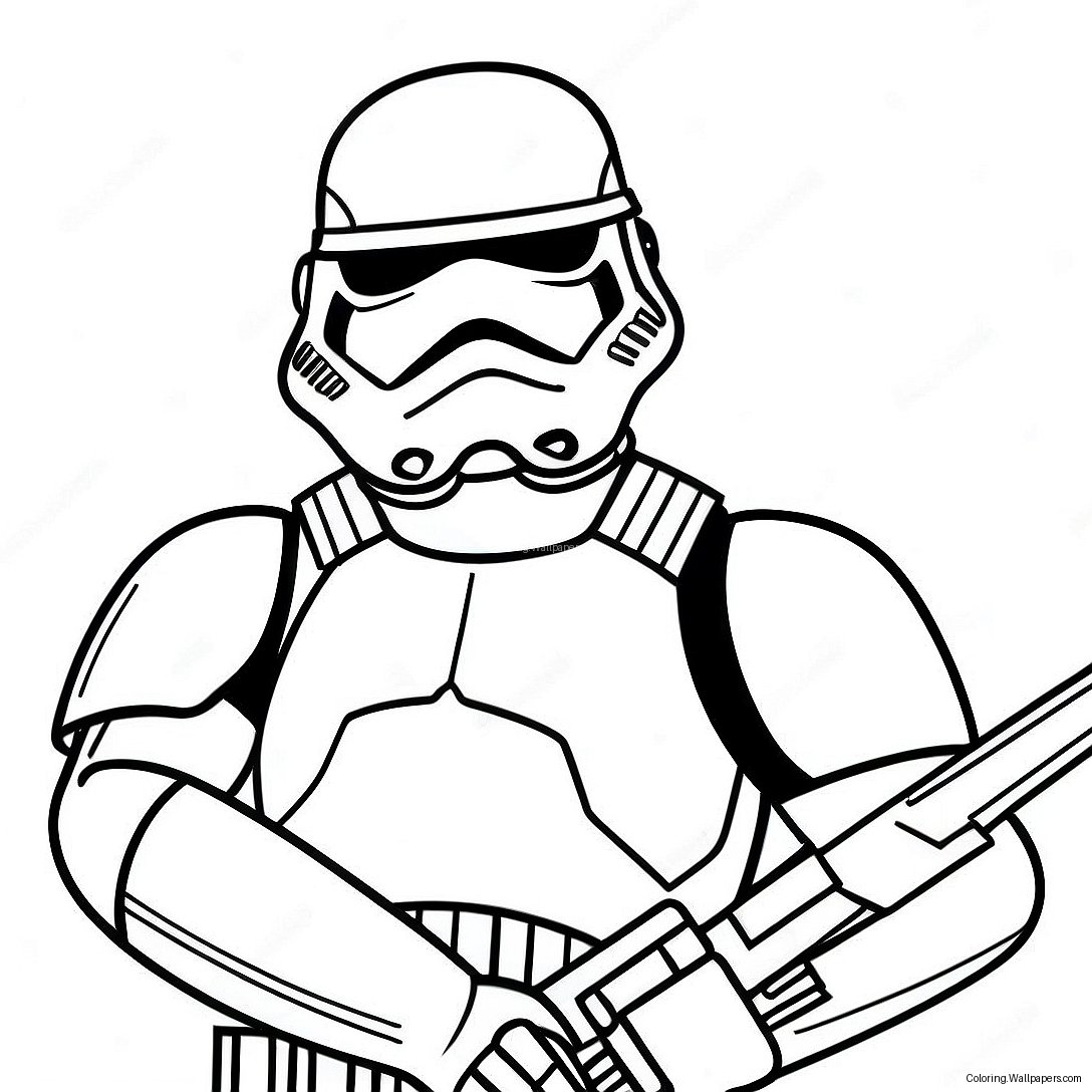 Pagina De Colorat Cu Sith Trooper În Armură De Bătălie 50048