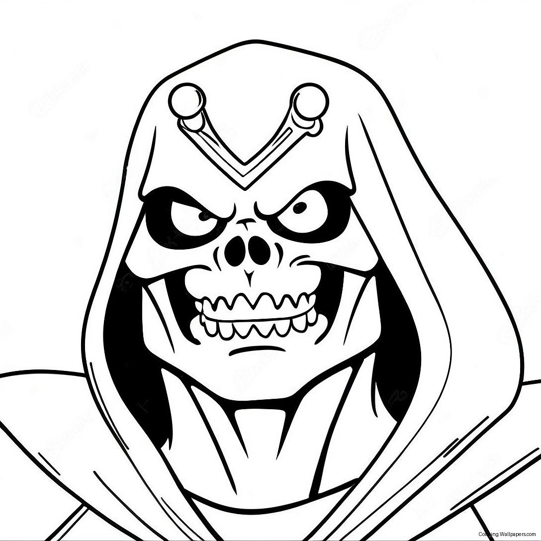 Skeletor Mit Bedrohlichem Grinsen Ausmalbild 30730