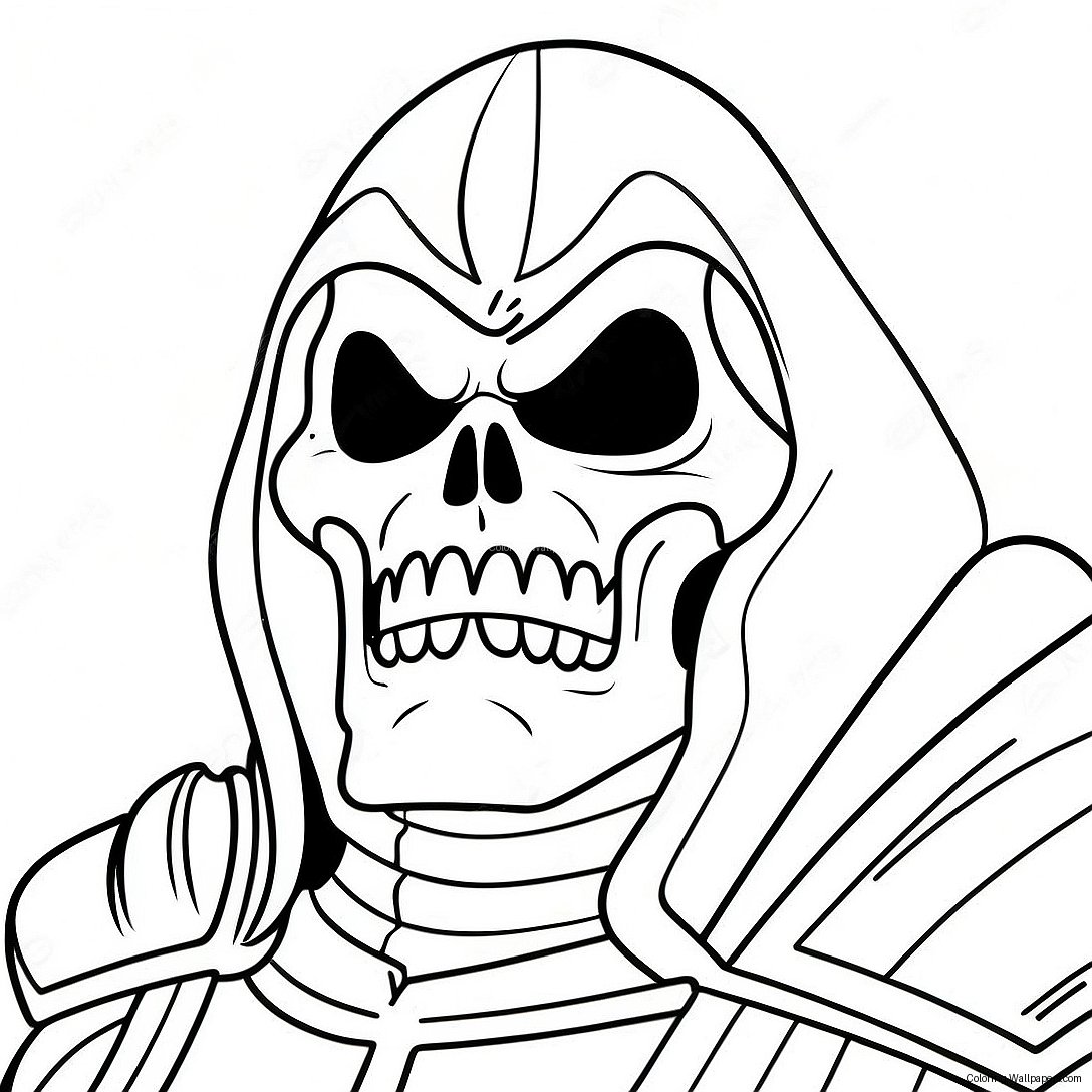 Skeletor Med Truende Smil Malebog 30731